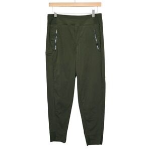 Athleta Olive Green Cargo Jogger Pants Women Size 6 Zipped Pockets Travel